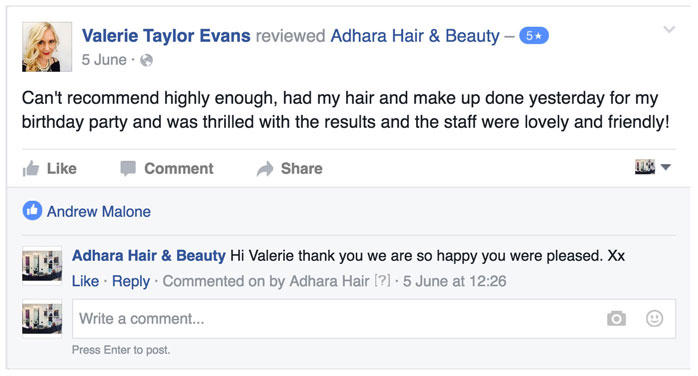 Adhara Hair Salon Reviews valerie