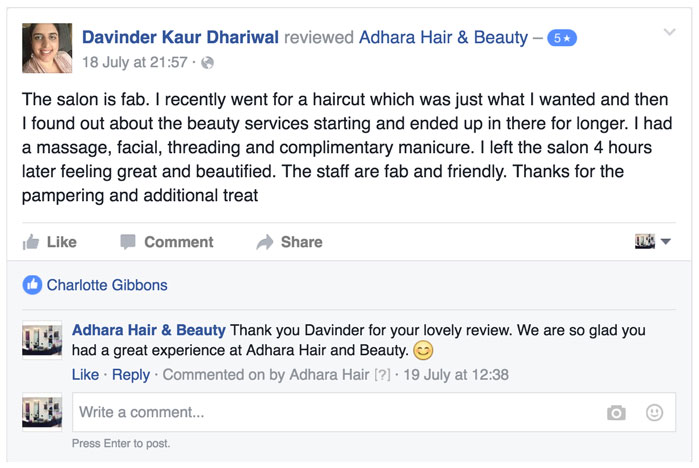 Check out customer's Reviews - Adhara Hair & Beauty