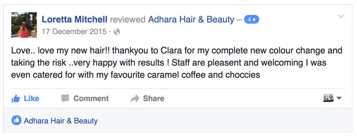 Adhara Hair Salon Reviews Loretta